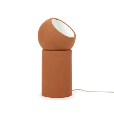 Lampe de table Terra Large céramique rouge orange / Ø 25 x H 51 cm - Terracotta / Spot orientable - 