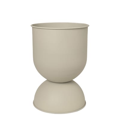 Pot de fleurs Hourglass Medium métal beige / Ø 40 x H 59 cm - Ferm Living
