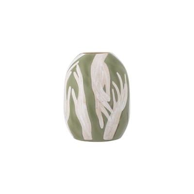 Vase Adalena céramique vert / Ø 23,5 x H 30,5 cm - Peint à la main - Bloomingville