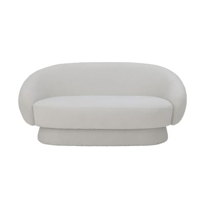 Canapé droit Ted tissu blanc / Tissu bouclé - L 160 cm - Bloomingville