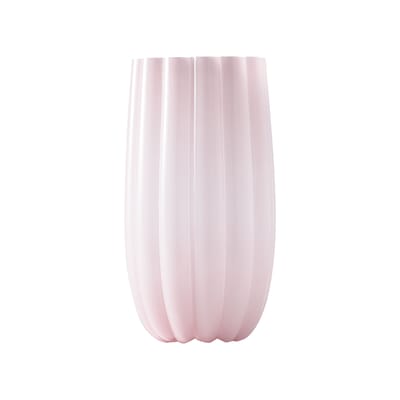 pols potten - vase melon en verre, verre peint couleur rose 20.5 x 38.1 cm made in design