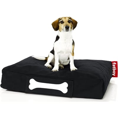Coussin pour chien Doggielounge Small tissu noir / Coton Stonewashed - 80 x 60 cm - Fatboy