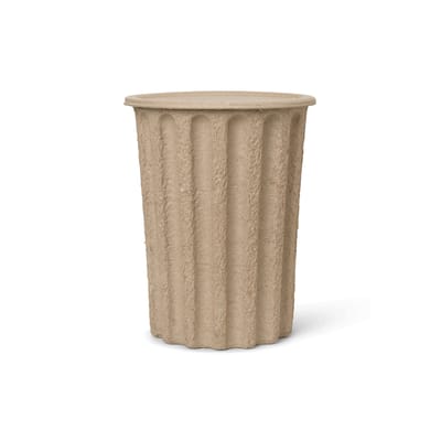 Panier Paper papier beige / Couvercle - Pâte à papier 100% recyclée et biodégradable - Ferm Living