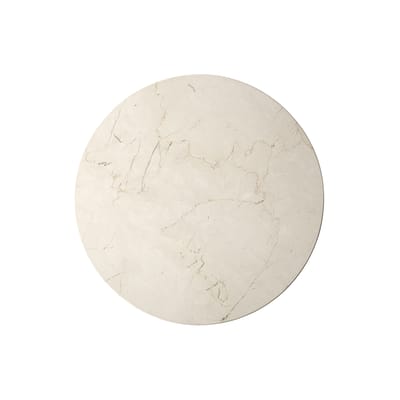 Plateau pierre blanc beige marbre / Pour table Androgyne - Audo Copenhagen