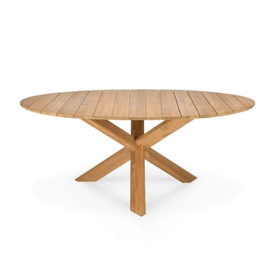 Table ronde Circle Outdoor bois naturel / Teck - Ø 163 cm / 6 personnes - Ethnicraft