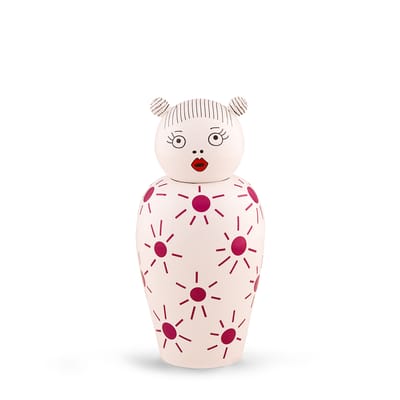 Vase avec couvercle Canopie Lula céramique rose / Avec couvercle - Seletti