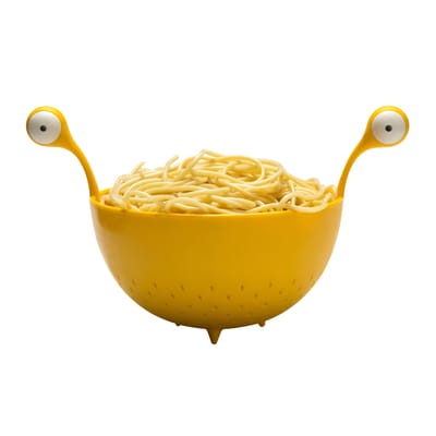 pa design - passoire spaghetti en plastique, polypropylène couleur jaune 31 x 31.07 19 cm designer lior  rokah-kor made in