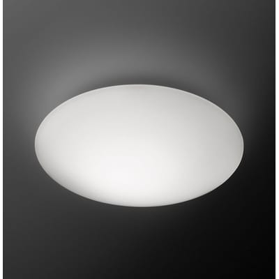 Applique Puck LED verre blanc / Plafonnier - Ø 16 cm - Vibia