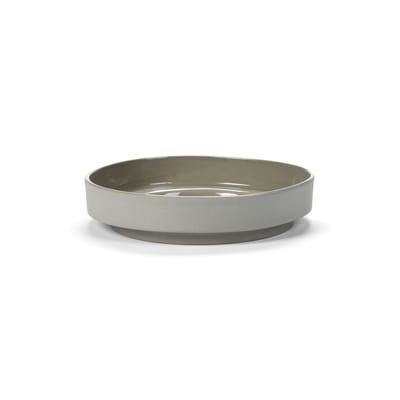 valerie objects - assiette creuse inner circle en céramique, grès couleur gris 20.8 x 4.6 cm designer maarten baas made in design