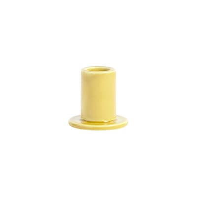 Bougeoir Tube Small céramique jaune / H 5 cm - Hay