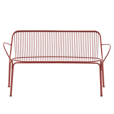 Canapé de jardin 2 places HiRay métal rouge / L 121 cm - Kartell