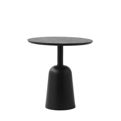 Table basse Turn métal bois noir / Hauteur réglable de 41 à 64 cm / Ø 55 cm - Normann Copenhagen