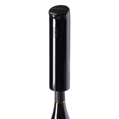 l'atelier du vin - tire-bouchon électrique en métal, polymère couleur noir 8.5 x 34.5 cm designer made in design