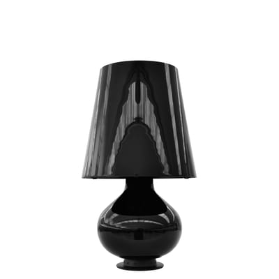 Lampe de table Fontana Small verre noir / H 34 cm - Fontana Arte