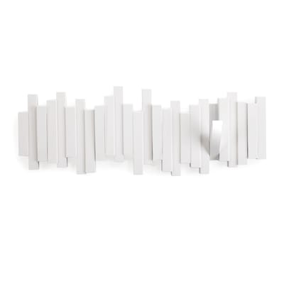 umbra - portemanteau mural sticks en plastique, plastique couleur blanc 48 x 24.66 18 cm designer david quan made in design