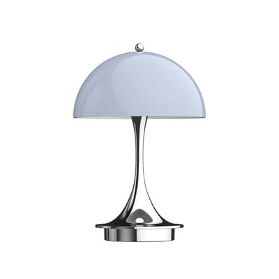 Lampe extérieur sans fil rechargeable Panthella 160 Portable plastique gris / LED - Ø 16 x H 23 cm -