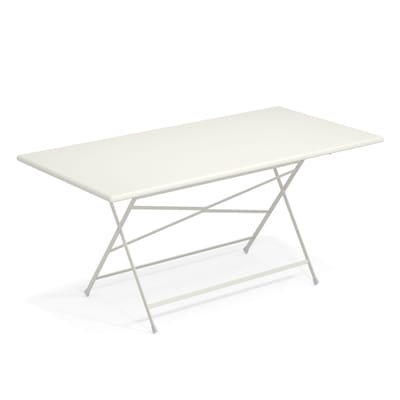 Table pliante Arc en Ciel métal blanc / 160 x 80 cm - Emu
