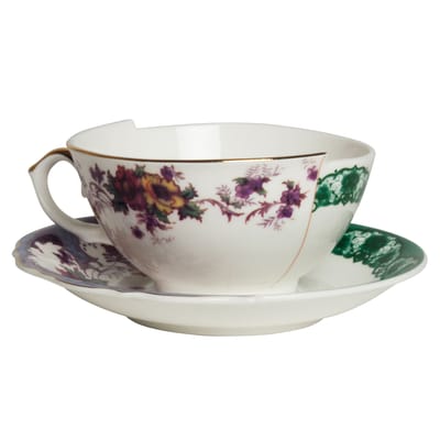 Tasse à thé Hybrid Isidora céramique multicolore / Set tasse + soucoupe - Seletti