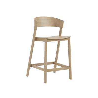 Muuto - Tabouret de bar Cover - Bois naturel - Contreplaqué de chêne - Designer Thomas Bentzen