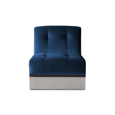 Canapé modulable Bleu Tissu Moderne Confort