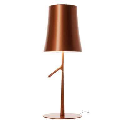 Lampe de table Birdie Grande LED plastique cuivre métal / H 70 cm - Ludovica & Roberto Palomba, 2011