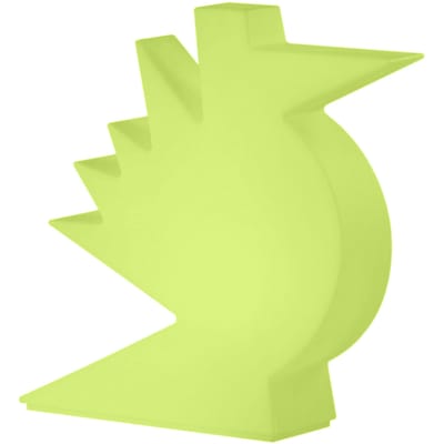 slide - lampe à poser sculpture en plastique, polyéthène recyclable couleur vert 54.51 x 50 cm designer alessandro mendini made in design