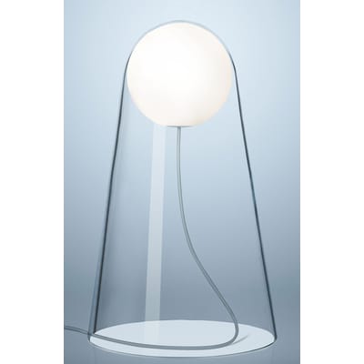 Lampe de table Satellight LED verre blanc transparent / soufflé bouche - Foscarini
