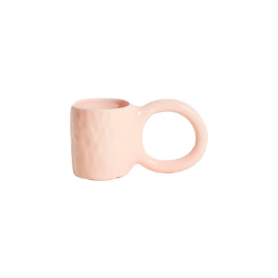 Tasse à café Donut Medium céramique rose / Ø 8 x H 9 cm - Petite Friture
