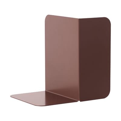 muuto - serre-livres compile en métal, acier laqué couleur rouge 15 x 26.21 19.5 cm designer cecilie manz made in design