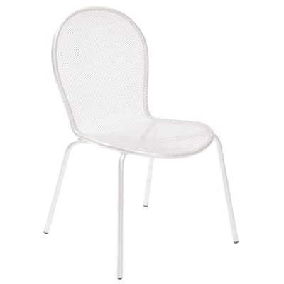 Chaise empilable Ronda métal blanc / L 59 cm - Emu