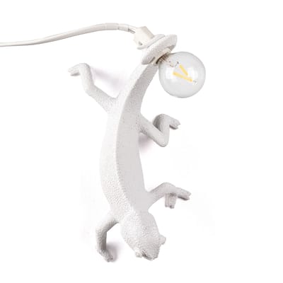 Lampe de table Chameleon Going Down plastique blanc / Applique - Résine - Seletti