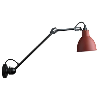 Applique N°304L40 métal rouge / Plafonnier - Bras L 40 cm / Lampe Gras - DCW éditions