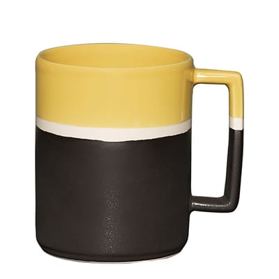 maison sarah lavoine - mug sicilia en céramique, céramique émaillée couleur jaune 20.8 x 11 cm designer made in design