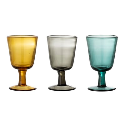 bloomingville - verre à vin verres & carafes en couleur multicolore 23.81 x 14 cm made in design