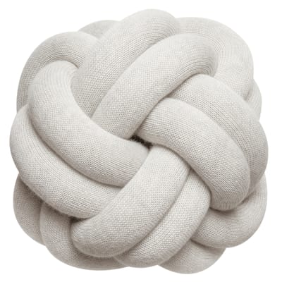Coussin Knot tissu blanc beige / Fait main - 30 x 30 cm / 2016 - Design House Stockholm