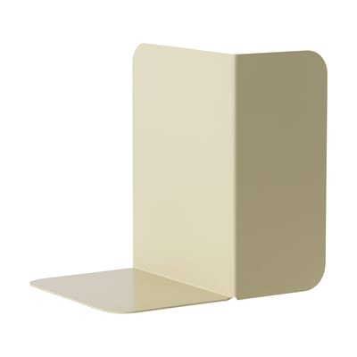 muuto - serre-livres compile en métal, acier laqué couleur beige 15 x 26.21 19.5 cm designer cecilie manz made in design