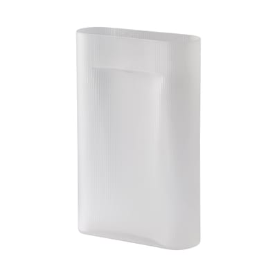 Muuto White - Vase Ridge - Hand Blown Frosted Glass - Designer Studio Kaksikko Small