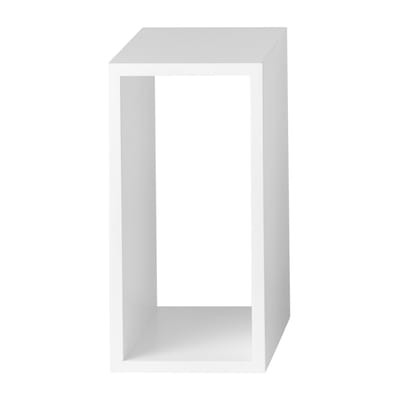 muuto - etagère stacked 2.0 en bois, mdf peint couleur blanc 43.6 x 21.8 45.31 cm designer julien de smedt made in design