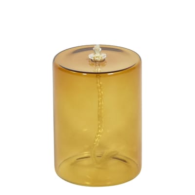 enostudio - lampe à huile olie en verre, verre borosilicaté couleur marron 19.83 x 10 cm designer eno studio made in design