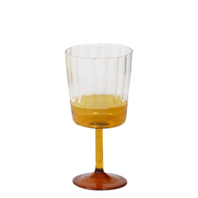 maison sarah lavoine - verre à vin eclat en verre, soufflé couleur orange 16.87 x 14 cm designer made in design