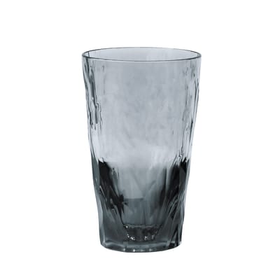 koziol - verre long drink club en plastique couleur gris 16.13 x 14.1 cm made in design