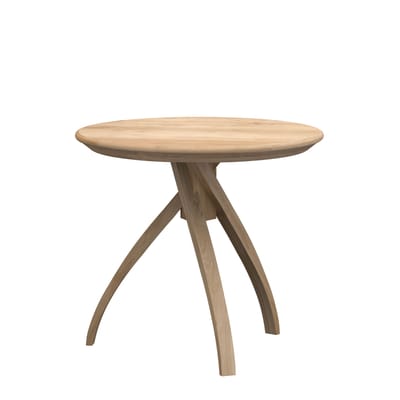 Table d'appoint Twist Small bois naturel / Chêne massif - Ø 41 cm - Ethnicraft
