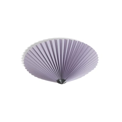 hay - plafonnier matin en tissu, coton plissé couleur violet 36.34 x 16 cm designer inga sempé made in design