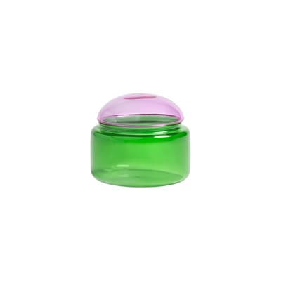 Boîte Puffy verre multicolore / Ø 9.5 x H 8 cm - & klevering