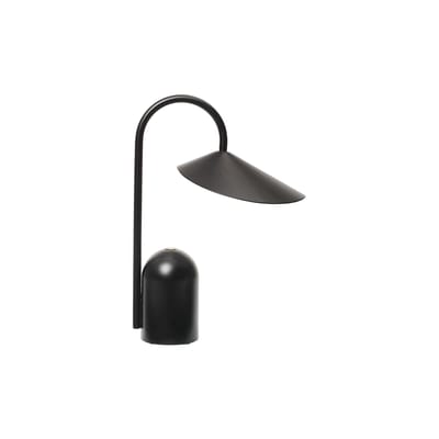 Lampe sans fil rechargeable Arum LED métal noir - Ferm Living