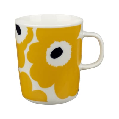 marimekko - mug tasses & mugs en céramique, grès couleur jaune 8 x 9.5 cm designer maija isola made in design