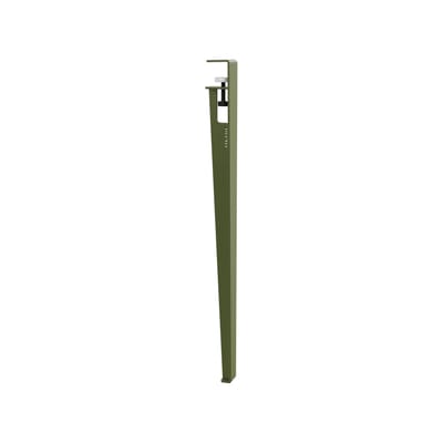 Pied métal vert avec fixation étau / H 75 cm - Pour créer table & bureau - TIPTOE