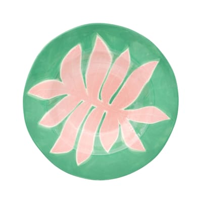 laetitia rouget - assiette vaisselle en céramique, grès couleur vert 26 x 3 cm designer laëtitia rouget made in design