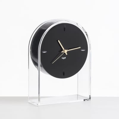 Horloge à poser L'Air du temps plastique noir transparent / H 30 cm - Eugeni Quitllet, 2017 - Kartel