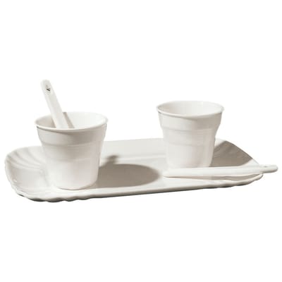 seletti - service à café estetico quotidiano en céramique, porcelaine couleur blanc 20 x 40 5.2 cm designer alessandro zambelli made in design